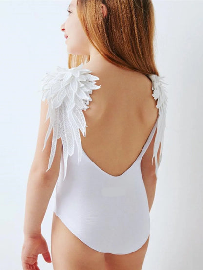 Backless Wide Strap Parent-Child Swimwear