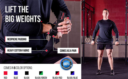 2 Pairs MRX Weight Lifting Straps with Wrist Support for Men & Women Gym Workouts